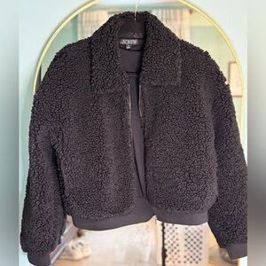 J. Crew Women's Classic Black Teddy Jacket